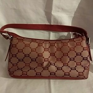 Red n tan mini purse